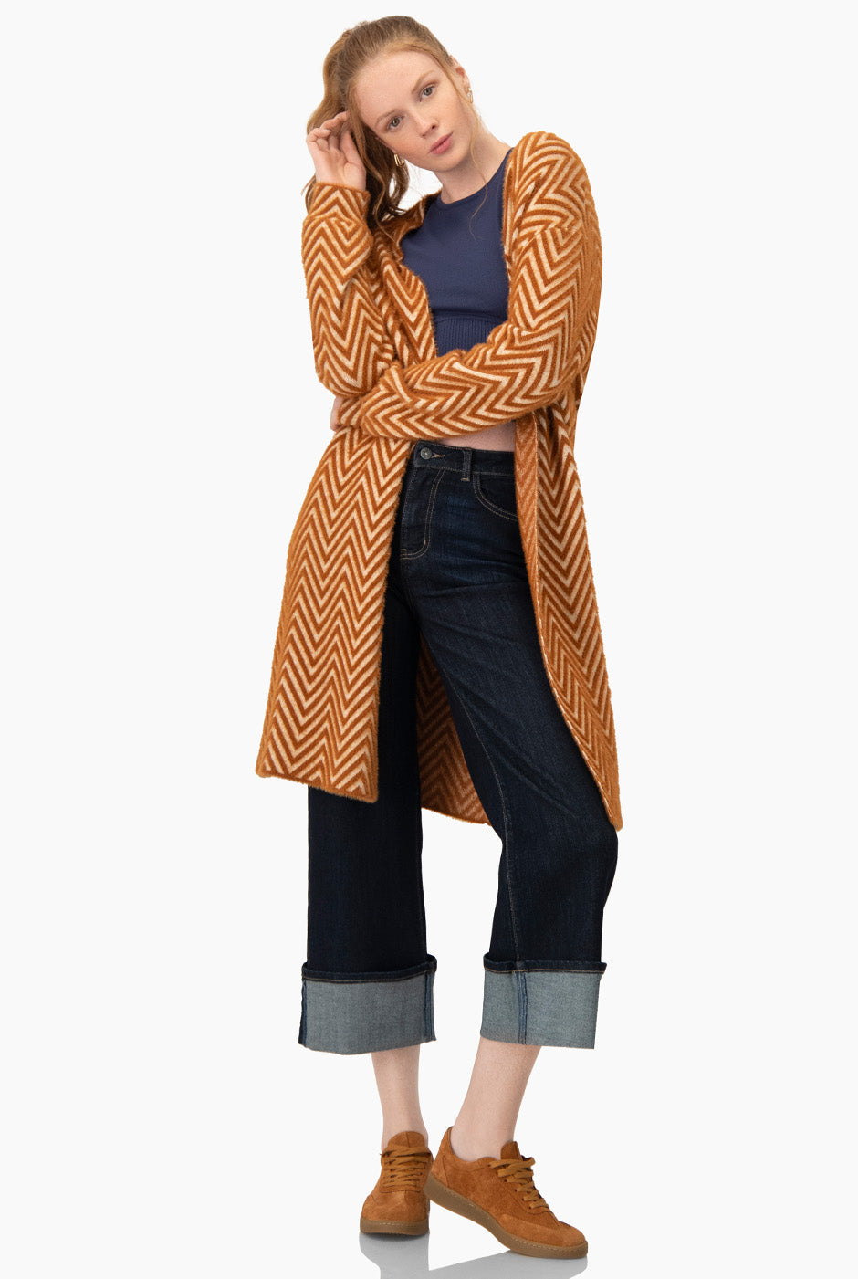 Slim Top Tejido Combinado