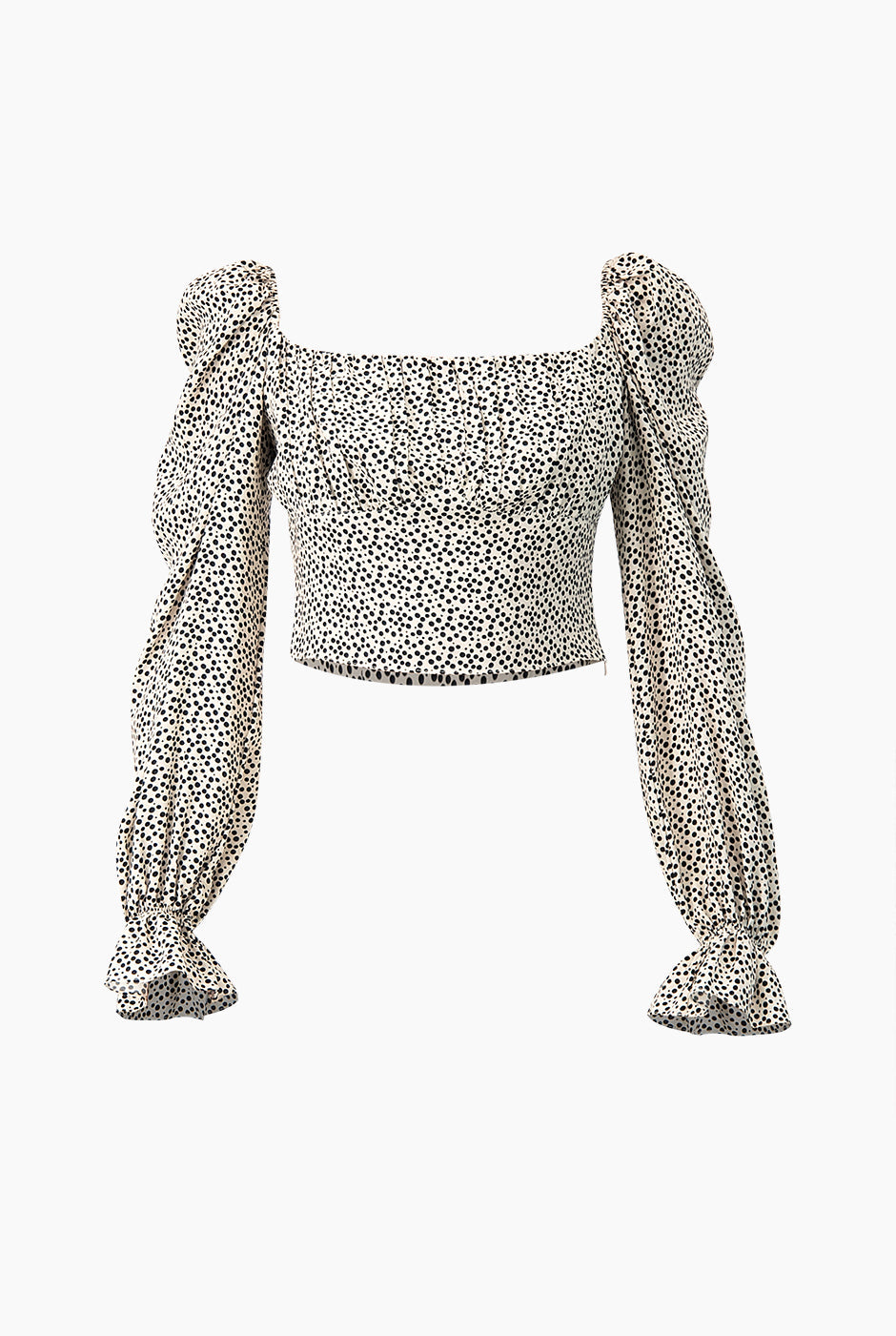 Blusa estampada de escote cuadrado