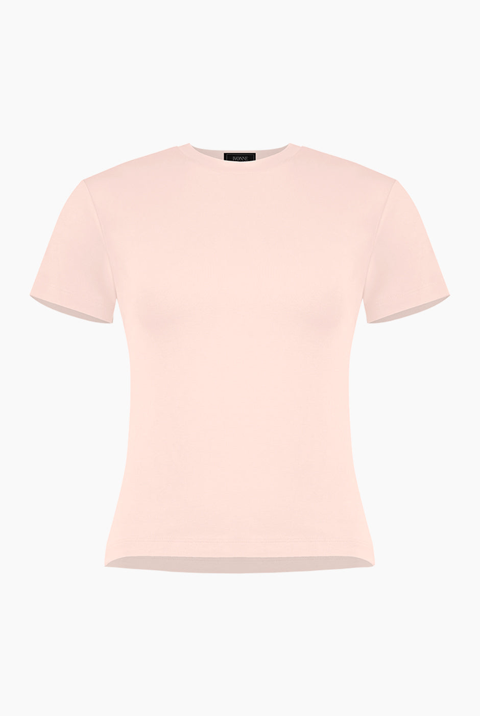 Playera básica lisa de manga corta en color palo de rosa
