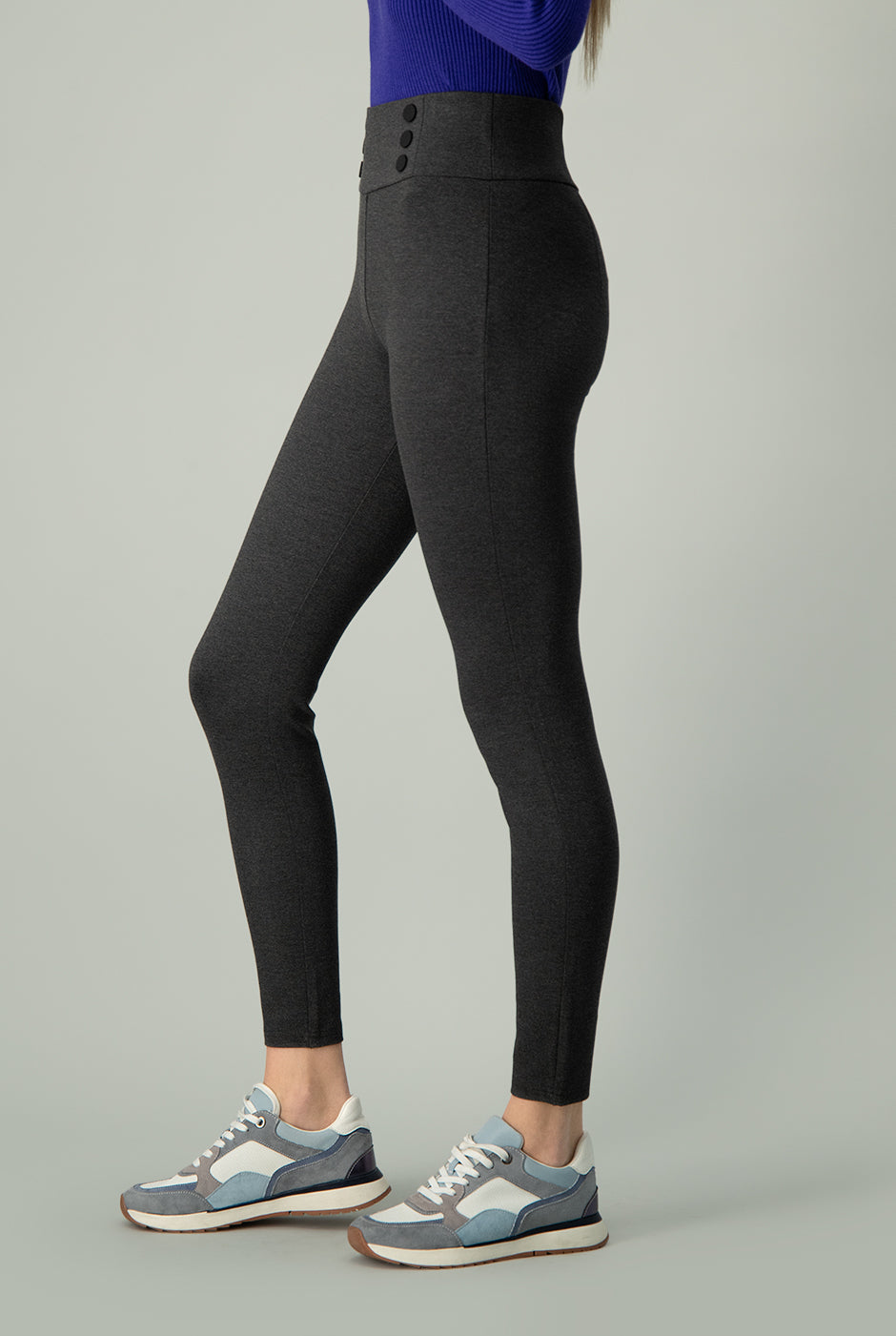 Legging Basic Snap Gris Oxford