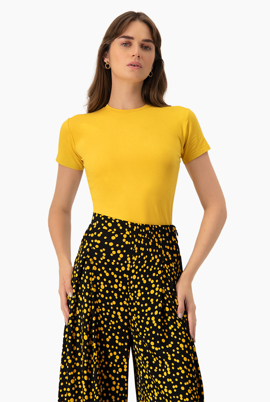 Playera basica recta manga corta