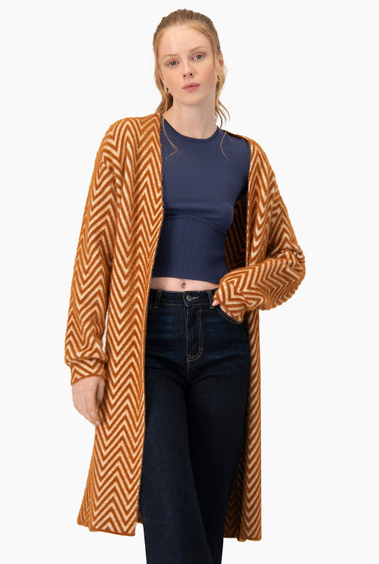 Cárdigan Intarsia Espiga